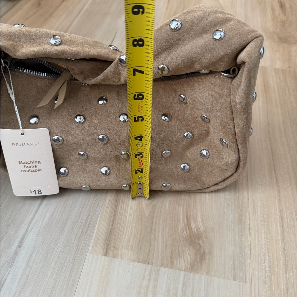 Studded Tan Shoulder Bag - Picture 11 of 11